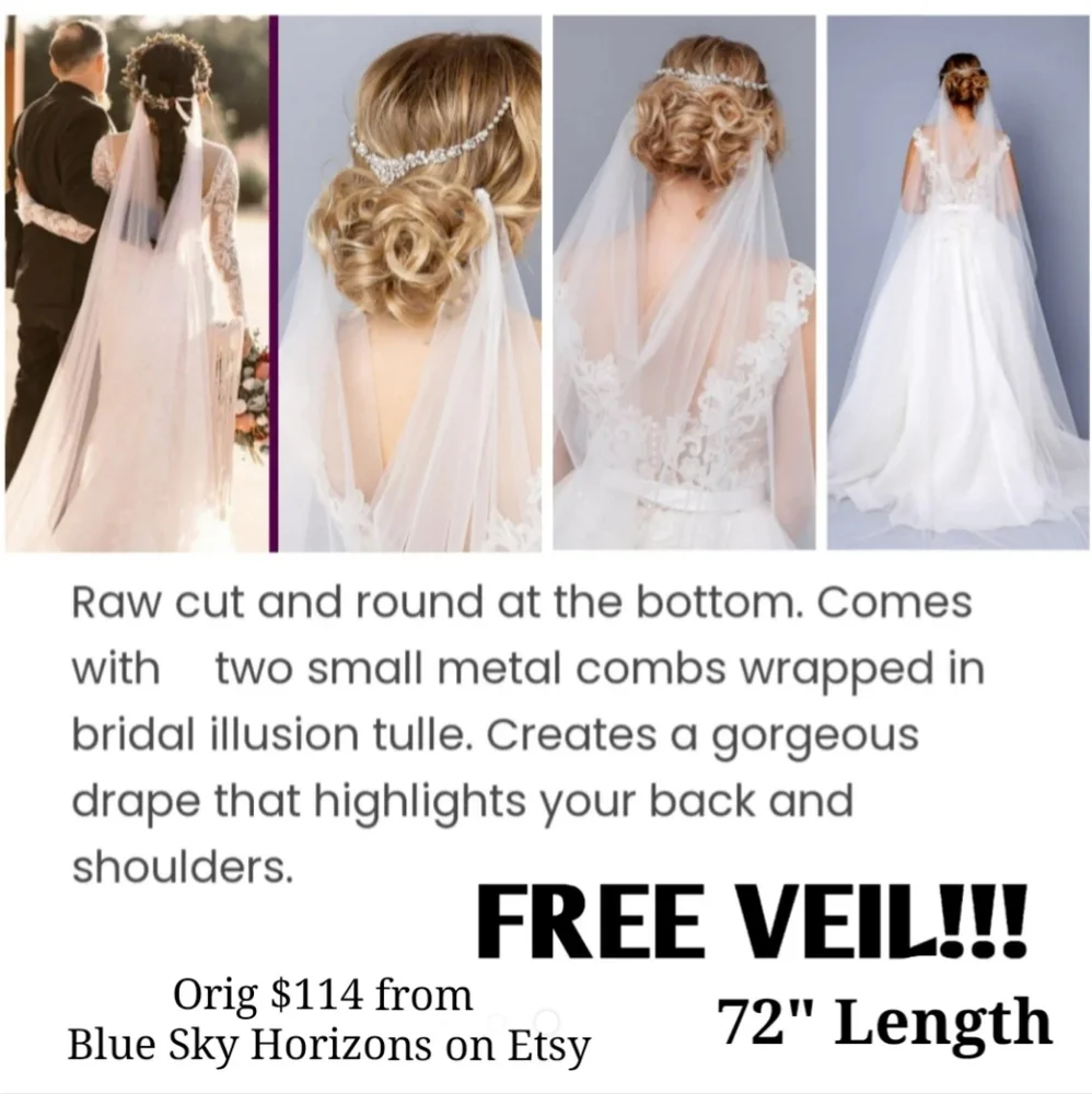 Satin Low Back Wedding Gown ✨ FREE VEIL ✨ - Picture 15 of 15